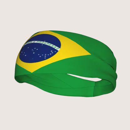 World Cup Brazil Flag Sports Headband Soccer Sweatband - Image 2