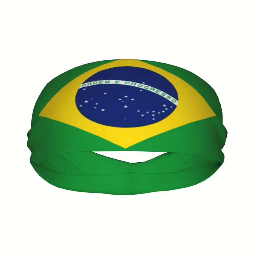 World Cup Brazil Flag Sports Headband Soccer Sweatband - Image 3