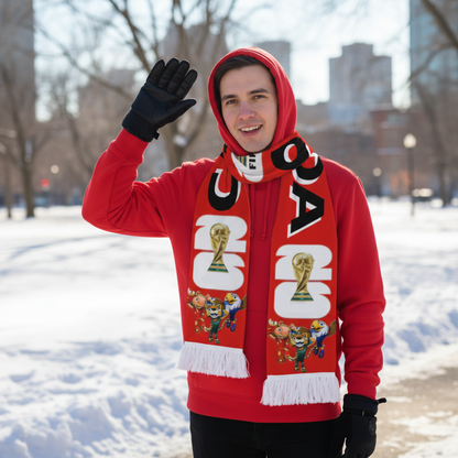 World Cup Canada Flag Fan Scarf Hand Wash Canada Sports - Image 3
