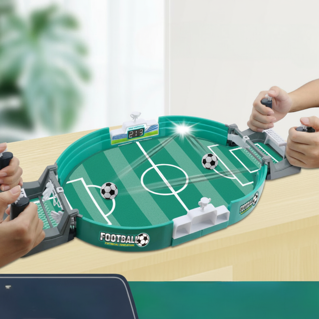 World Cup Table Football Set Compact Arcade Mini Football Game - Image 2