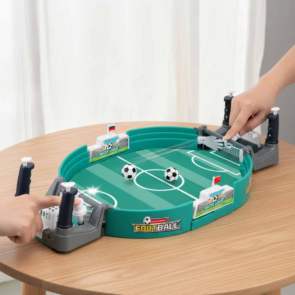 World Cup Table Football Set Compact Arcade Mini Football Game - Image 3