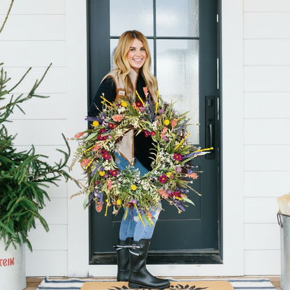 Wreath Front Door Spring Floral Seasonal Decor - Image 7